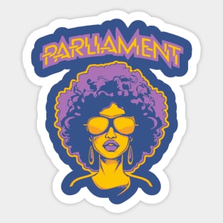 Retro 70's Parliament Funkadelic Funk Rock Music Satire Sticker